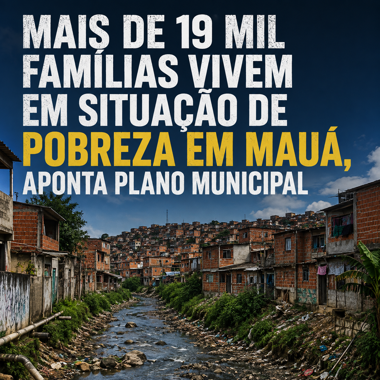 Mais de 19 mil famílias vivem em situação de pobreza em Mauá, aponta plano municipal