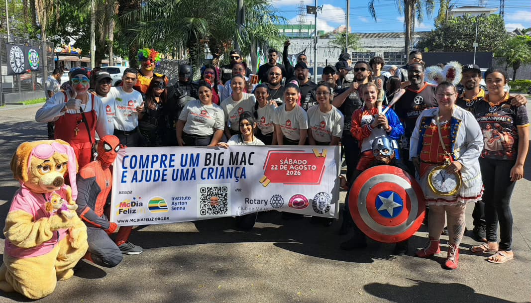 União de entidades liderada pelo Rotary Clube Barão de Mauá leva alegria e solidariedade ao Dia D da Vacinação e ao MC Dia Feliz